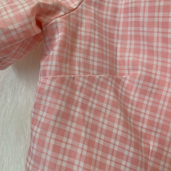 Romwe Plaid crop top pink S - Picture 5 of 11